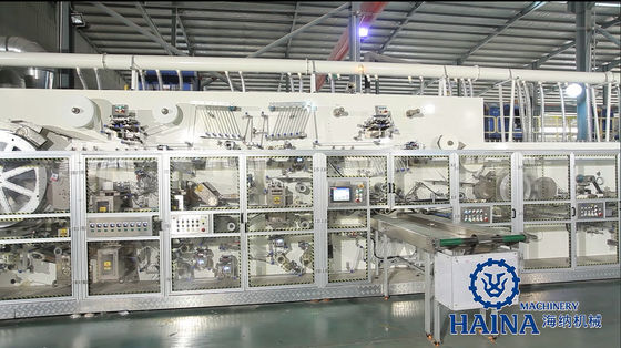150KW 0.6Mpa Lady Sanitary Napkin Pad Machine With Auto Bagger
