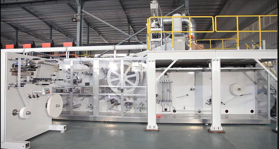 Full Servo 0.8Mpa 600PPM Fluff Type Diaper Production Line