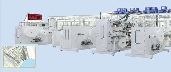 HAINA 85% Efficiency Full Automatic Baby Diaper Production Line With Stacker