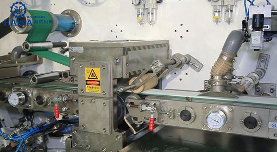 HAINA Remote Control 380V 50HZ 2.2m3/Min T Shape Diaper Production Machine