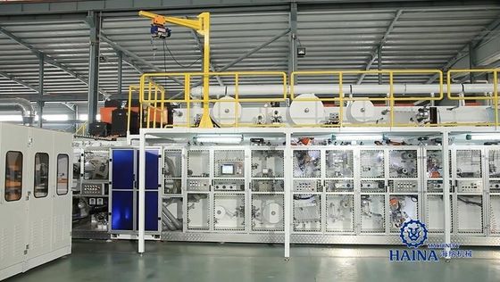 Automatic Stacker HAINA 100 Tons O Shape Baby Diaper Production Line