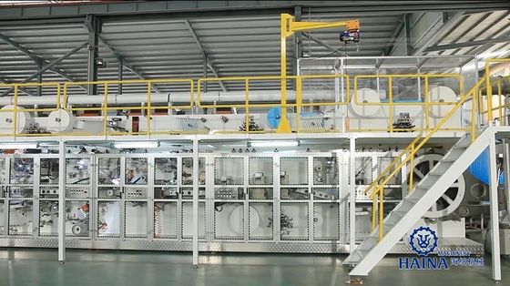 250KW Mitsubishi System 97% Qualified Baby Diaper Production Line