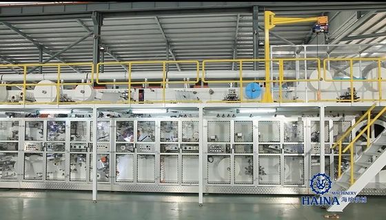 ISO9001 380V 50HZ 500PPM Small Scale Diaper Making Machine