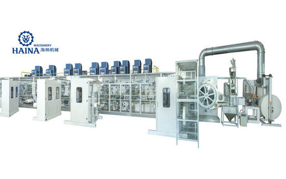 Full Servo 380KW 500A Pant Type Baby Diaper Making Machine Price