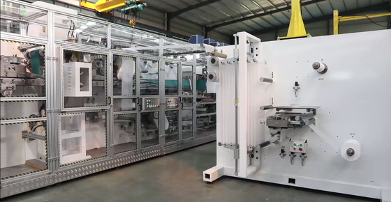 Mitsubishi System 380V 50HZ I Shape Baby Diaper Machinery