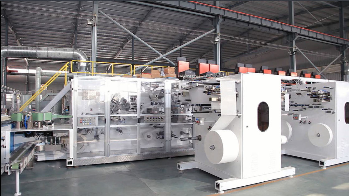 Remote Maintenance 500PPM 42m Length Baby Diaper Machinery