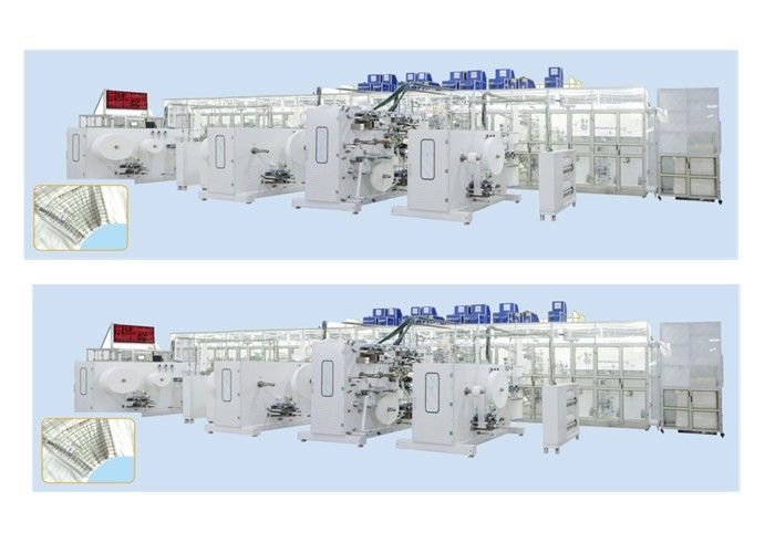 800Pcs/Min 300kw Big Waist Band Baby Diaper Machinery