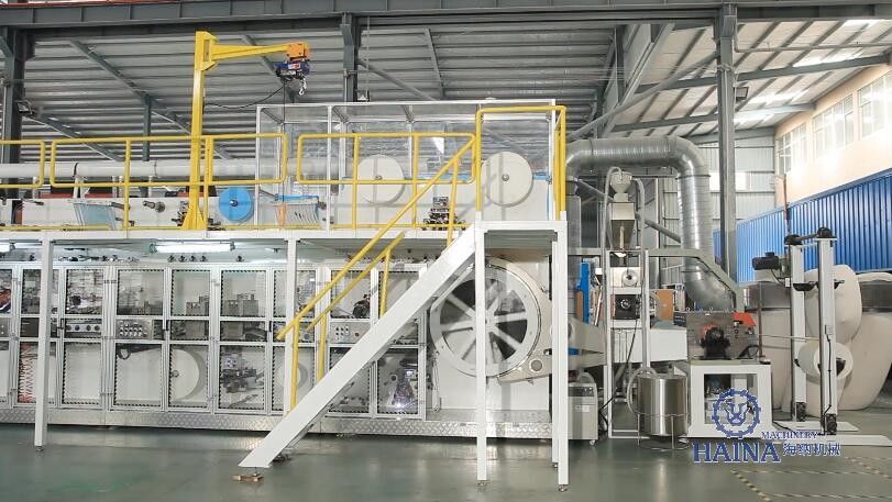 Tri Phase 700PPM 0.8Mpa Baby Diaper Manufacturing Machine