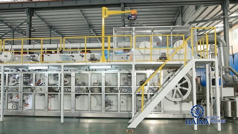 CNC 85% Efficiency 500PPM Pant Type Baby Diaper Production Line