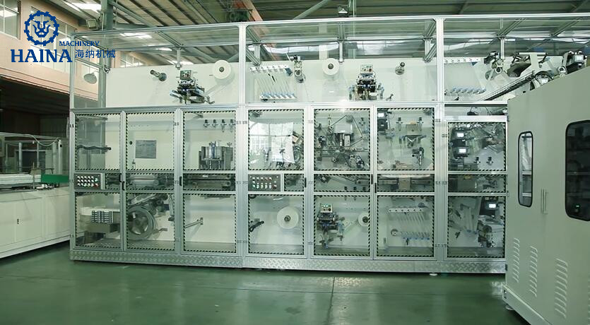 250 - 300KW Disposable Pampers T Shape Diaper Manufacturing Machine